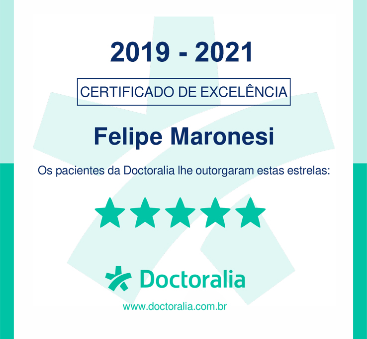 Certificado de Excelência Doctoralia 2019 - 2021